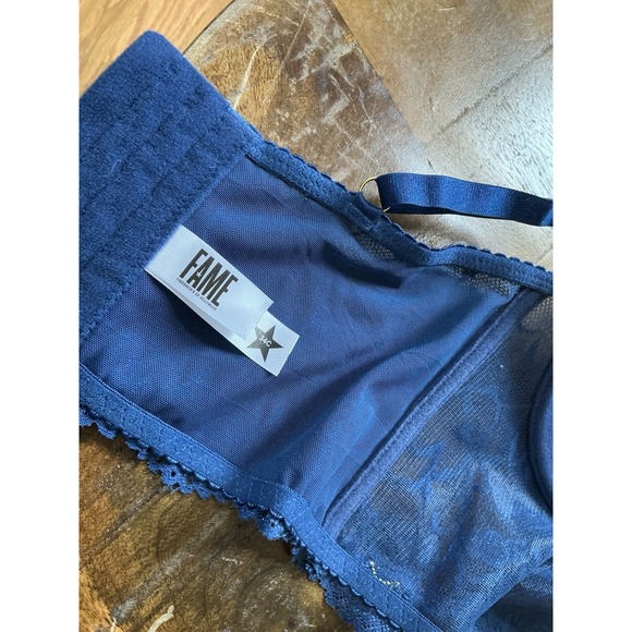 Fredricks of Hollywood FAME Long Line Corset Bustier Bra Sz: 34C Royal Blue EUC - Picture 5 of 7